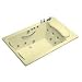 Kohler Riverbath Quadrangle Whirlpool w/ 4-sided integral flange ,No Chromatherapy, - K-1365-F3/K-13
