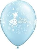 High Quality 11" Happy Christening Boy Blue Balloons (five pack)