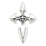 Sterling Silver Gothic Cross Pendant - JewelryWeb