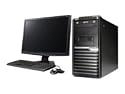 Acer PC-Systeme Komplettsysteme Desktop mit Betriebssystem PC-System Veriton M480G Windows 7 Pro/Windows XP Pro (OEM), Schwarz/Silber