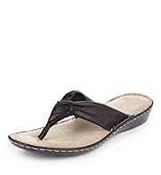 Footglove™ Original Leather Wide Fit Tubular Toe Flip-Flops