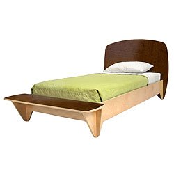 Eco-Friendly Surfin Toddler Twin Bed in Cocoa by Ecotots