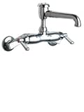 Tools & Hardware : Chicago Faucets 886-CP Service Sink Faucet with Adjustable 4"-8 3/8" Centers , Polished Chrome