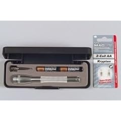 Mini-Mag-Lite AAAC Micro M3A102 im Geschenketui mit Taschenclip 12,5 cm silber