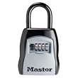 Locking Combination 5-Key Steel Box, 3 1/2w x 1 5/8d x 4h, Black/Silver