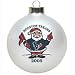 2005 Round Glass Santa Ornament - Houston Texans