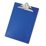 Plastic Clipboard, Antimicrobial & Recycled, Letter/A4, Opague Blue, EA SAU21602