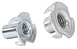 3 Prong T Nut 6-32 x 1/4" (Tee Nut) Qty: 500 Zinc Plated