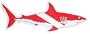Scuba Divers Shark Sticker Size Large Scuba Dive Diving Diver Snorkel Snorkeling Surfing Shark Stickers