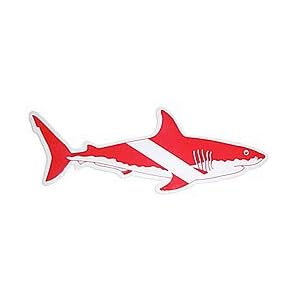 FREE SHIPPING HANDLING in USA 1st Class. Scuba Divers Shark Sticker Size LARGE Scuba Dive... by