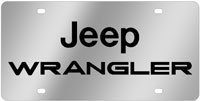 Jeep Wrangler Logo / Word License Plate