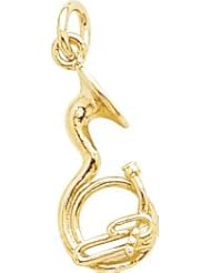 Rembrandt Charms Tuba Charm, 10K Yellow Gold