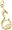 Tuba Charm, Gold Plated Silver