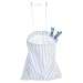 Oxford Cotton Clothespin Bag - Stores Clothespins (White/Blue) (11.75