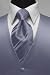 Satin Tuxedo Vest Periwinkle with Coordinating Stripe Windsor Band Tie