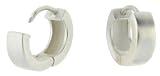 High Polished Sterling Silver Huggies Earrings Round Shape (1/2X1/4) (13mmx5mm)