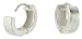 High Polished Sterling Silver Huggies Earrings "Round Shape" (1/2"X1/4") (13mmx5mm)