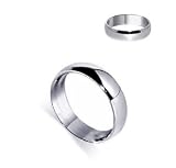 10K White Gold 5 MM Comfort Fit Wedding Band Engagement Ring