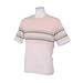 YSL Yarn Dyed Stripe Tee Pink/White Large