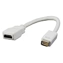 Apple Mac Mini Display Port (Male) to HDMI (Female) Cable ~ Display Adapter~ Signal Converter ~ White Coloured ~ 20cm/0.2m ~ Video Output Lead ~ Display Port Adapter