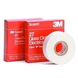 Buy 3M Glass Cloth Electrical Tape 27, White, Rubber Thermosetting Adhesive, 1 2-Inch... by 3M