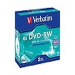 Review VERBATIM CORPORATION  / Verbatim DataLifePlus - 5 x DVD-RW - 4.7 GB 4x - jewel case - storage media