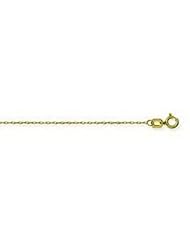14kt Yellow Gold Pendant Rope Chain Necklace 0.75mm