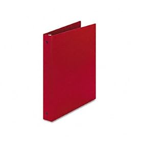 Economy Round Ring Reference Binder, 1 Capacity, Red