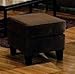 Contemporary Coco Brown Micro Fabric Ottoman