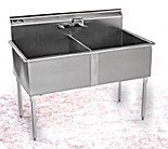 [Itm] 1 Compartment, 21 x 18 Bowl, Overall: 24.5 x 21 [Acsry To]: Stainless S... see description