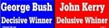 Bush Definite Winner - Kerry Delusive Whiner bumper sticker
