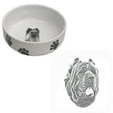 Mastiff Neapolitan Paw Print Bowl, Porcelain by Rosalinde (7 in. x 2.5 in. deep)