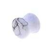 7/16 Inches Gauge Howlite Natural Stone Double Flare Plug
