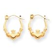 Sardelli - 14kt Gold Small Claddaugh Hoop Earrings