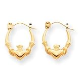 Sardelli - 14kt Gold Small Claddaugh Hoop Earrings
