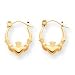 Sardelli - 14kt Gold Small Claddaugh Hoop Earrings