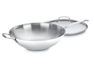 Childrens Toyshop  Kitchen & Housewares : Cuisinart Chef's Classic Stainless 14-Inch Stir-Fry with Helper Handle and Glass Cover