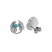 Turquoise Moose Sterling Silver Post Stud Earrings 10 MM Diameter