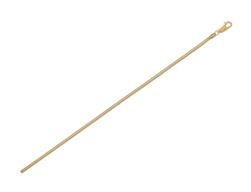 2mm thick 18K gold plated on solid sterling silver 925 stamped Italian round SNAKE chain necklace chocker bracelet anklet with lobster claw clasp jewellery jewelry - Available in lengths: inch 6
