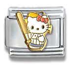 Clearly Charming Hello Kitty Baseball Cat Animal Theme Licensed Charm Bracelet