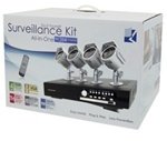 CCTV Video Security DVR Package Surveillance System, Cameras and 4 Channel Network DVR, 500GB