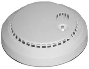 Down View Smoke Detector   B W Wired