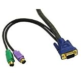 Cables to Go Ultima 3-in-1 Universal KVM Cable - Keyboard / video / mouse (KVM) cable - 6 pin PS/2, HD-15 (M) - 6 pin PS/2, HD-15 (M) - 30 ft