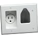 Datacomm Electronics 45-0021-WH Recessed Cable Plate (White)