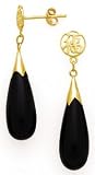 14K ONYX DANGLE EARRINGS