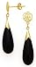 14K ONYX DANGLE EARRINGS