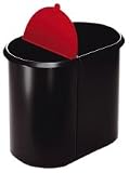 Helit H6103993 Duo-System-Papierkorb großer Behälter schwarz / blau