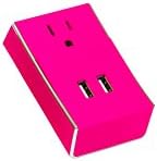 Schatzii Wally Dual USB/DC Wall Charger - Retail Packaging - Magenta