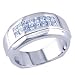 1.00 Carat F/VS1 Princess Certified Diamond Anniversary Ring in 18ct Solid White Gold