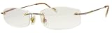 New Lightweight Rectangular Frameless Metal Reading Glasses Metal reading glasses